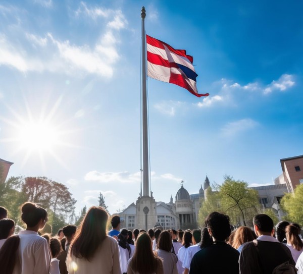 商贸学院升旗仪式完美启动